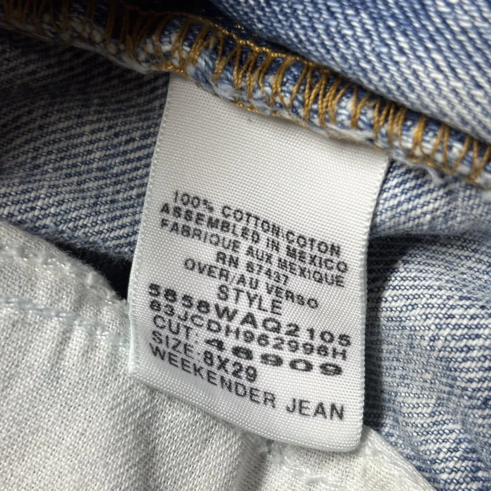 Vintage‎ Polo Jeans Co Ralph Lauren Womens 8x29 Weekender Light Wash Denim Jeans
